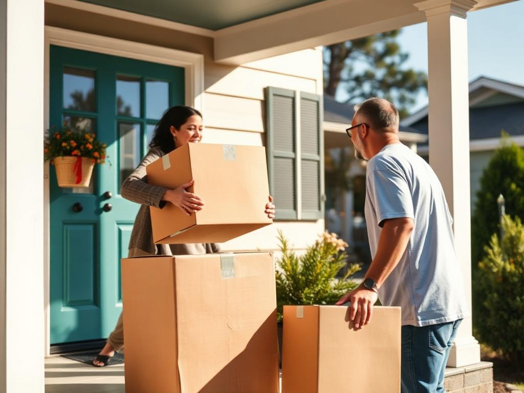 Helping neighbors move boxes
