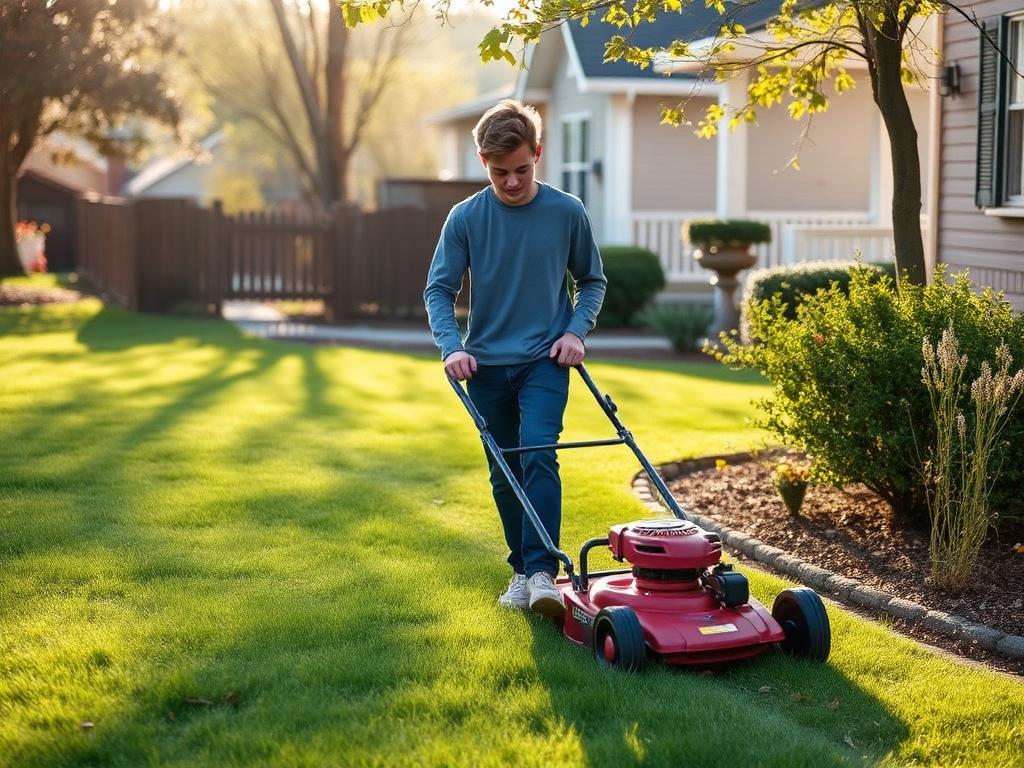 Mowing a neighbor's lawn